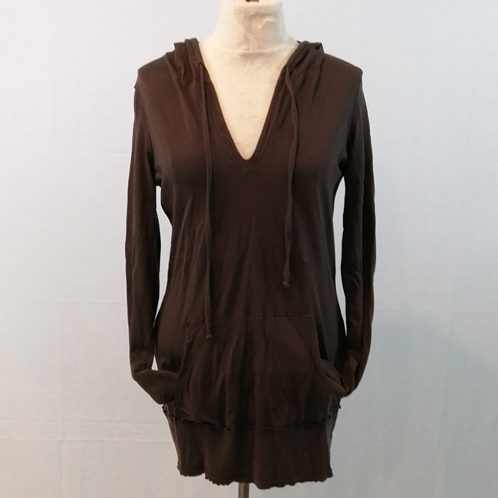 Juicy Couture Brown Long Sleeve Cotton Hoodie With Logo Medium - Picture 2 of 13